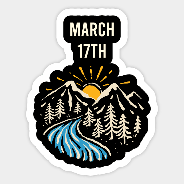 Landscape March 17th 17 Sticker by blakelan128